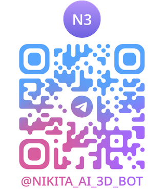 QR-код Telegram-бота @NIKITA_AI_3D_BOT
